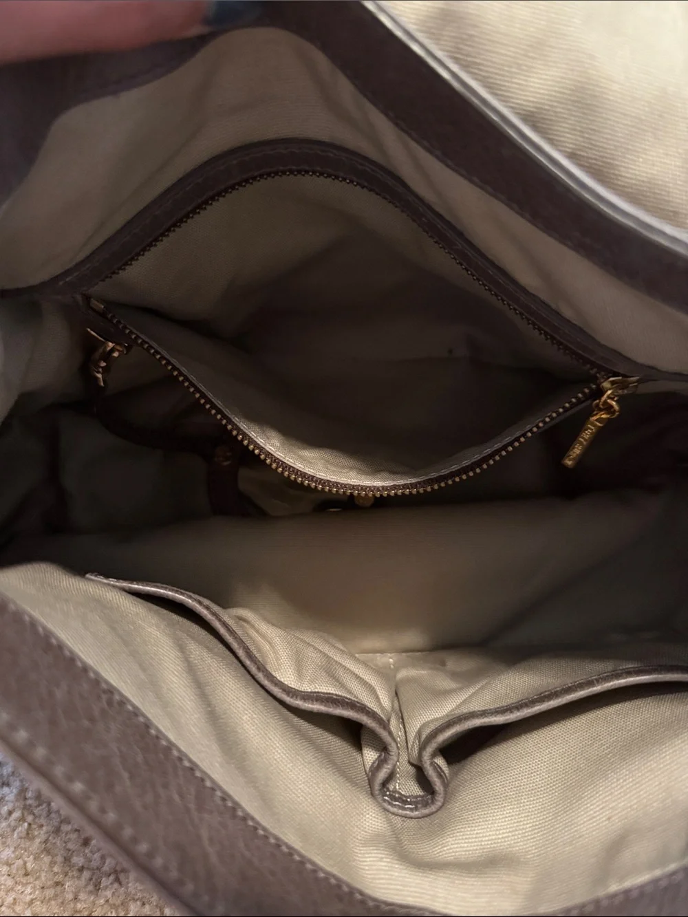 Tory Burch Gray Hobo Shoulder Bag